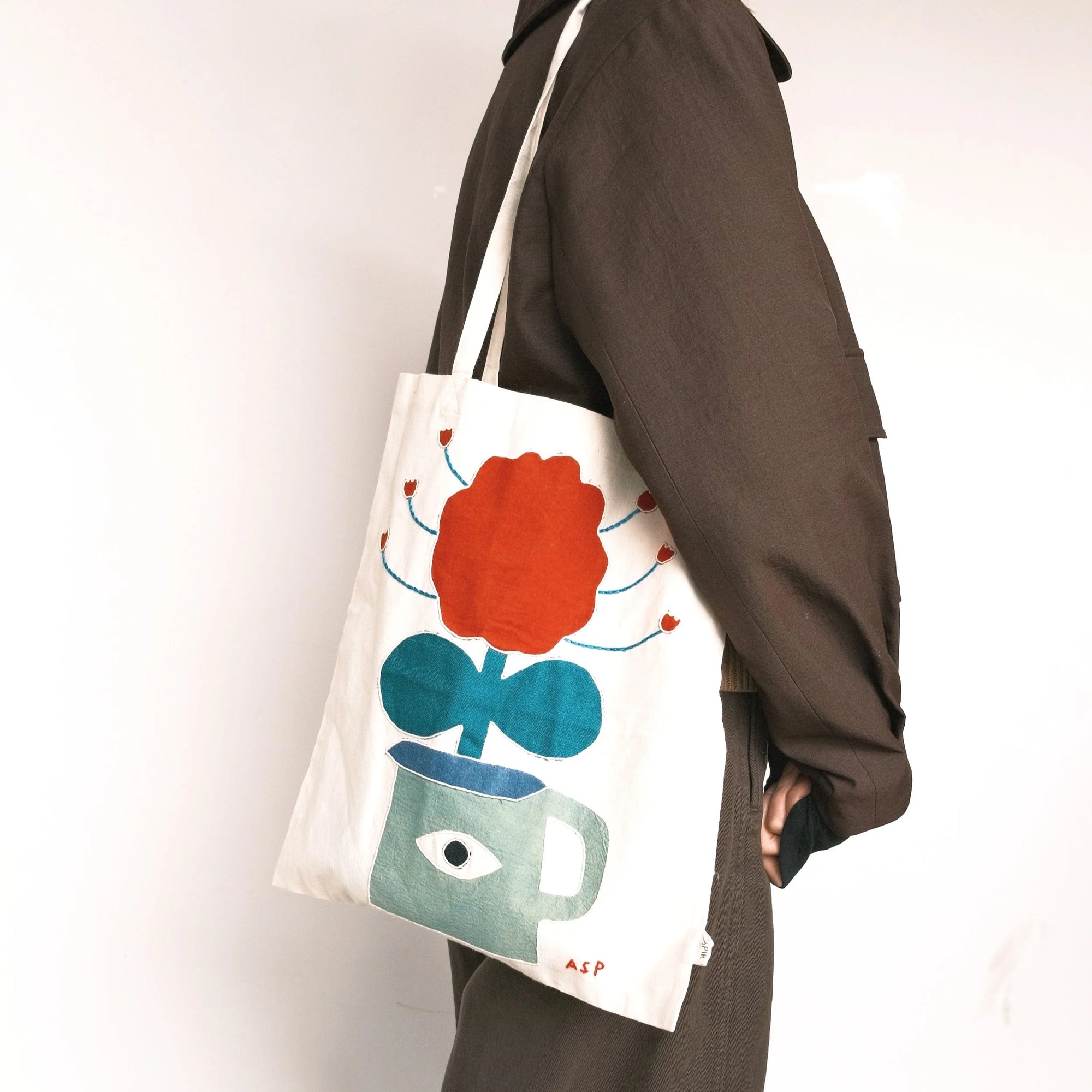 Big Eye Flower Tote Bag