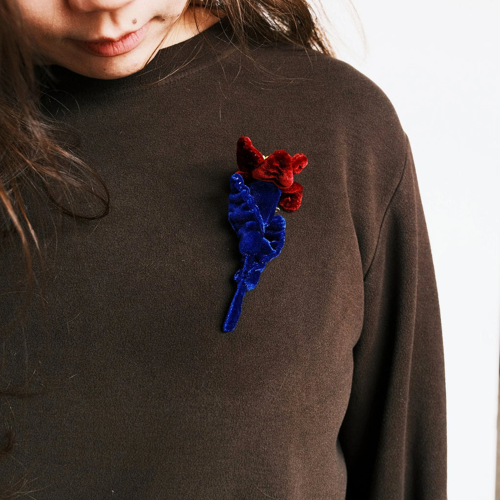 Velvet Flower brooch