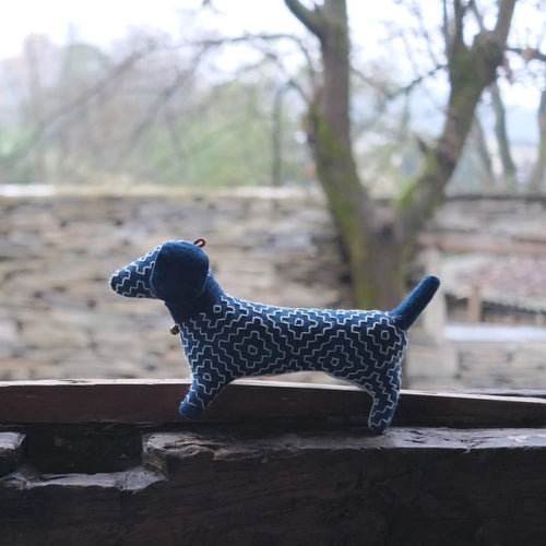 Batik Fabric Dachshund Doll