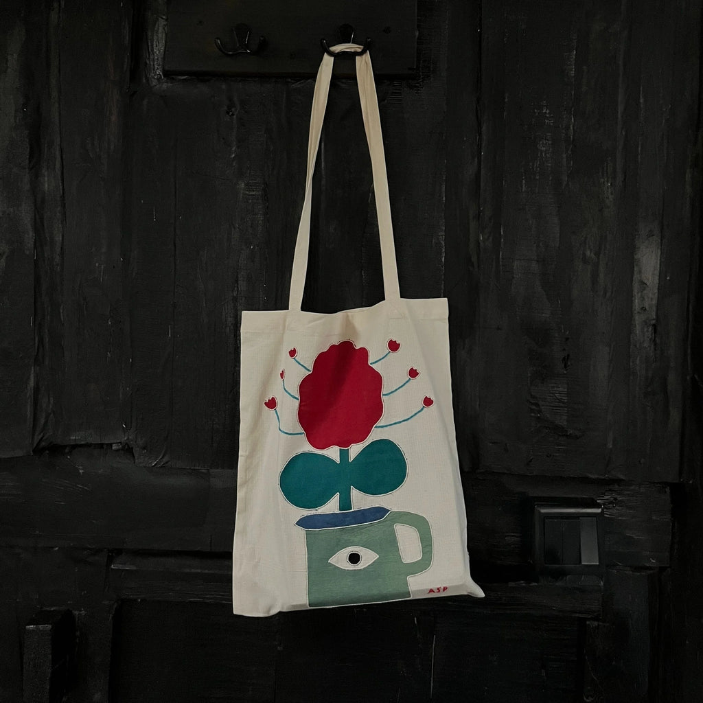 Big Eye Flower Tote Bag