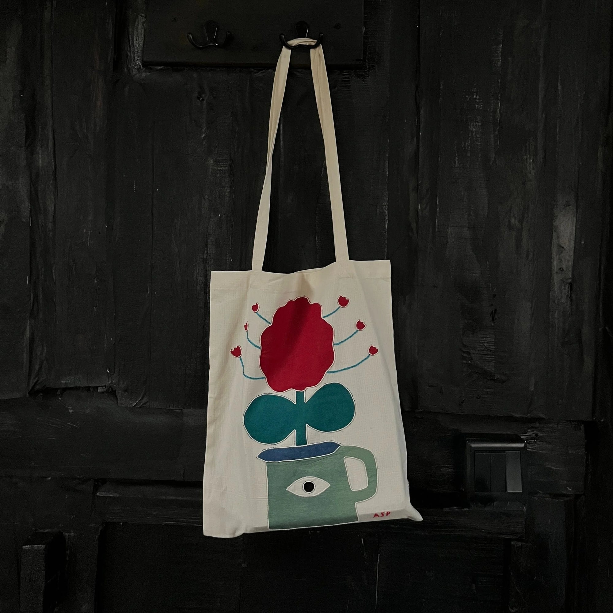 Big Eye Flower Tote Bag