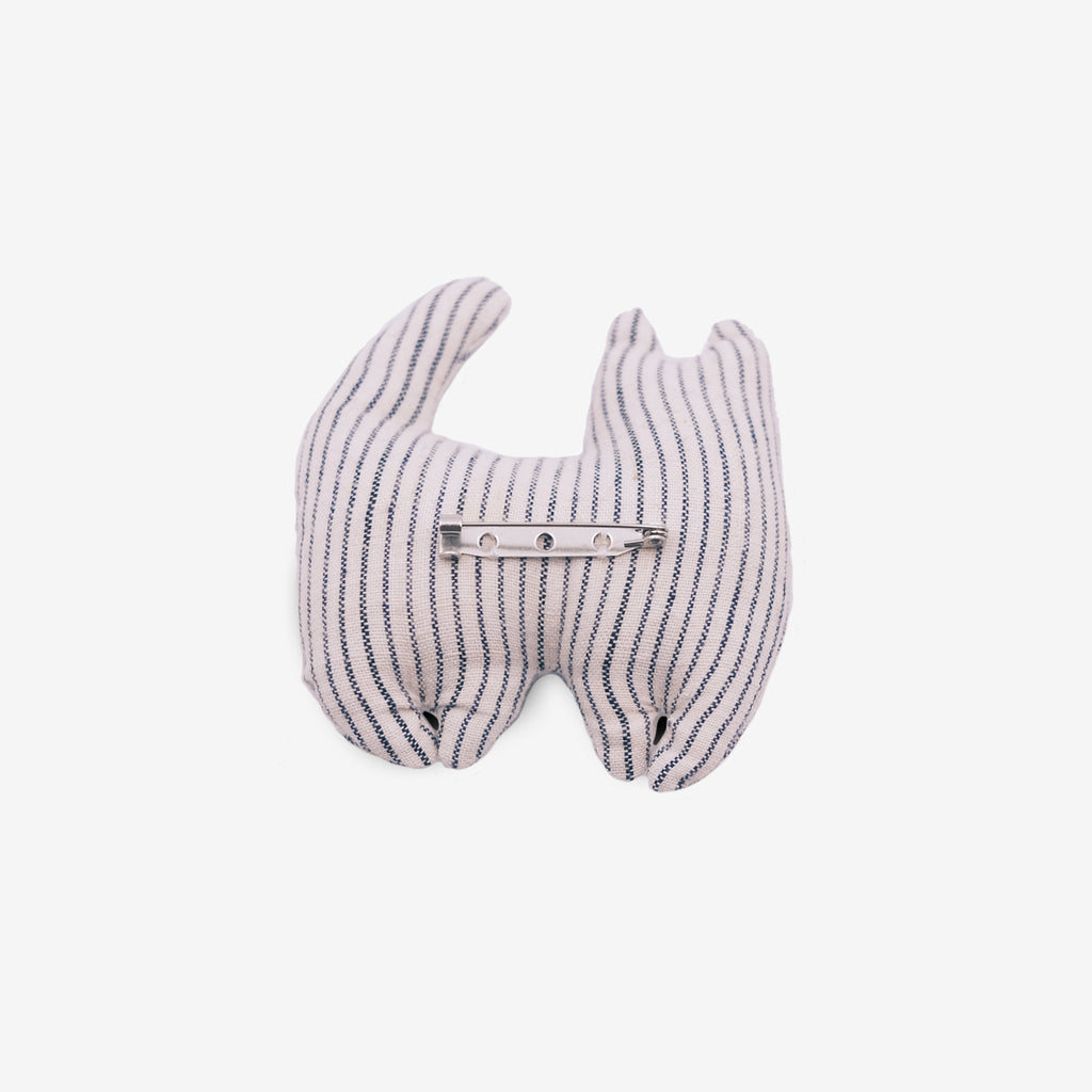 Cat Brooch with Traditional Patterns