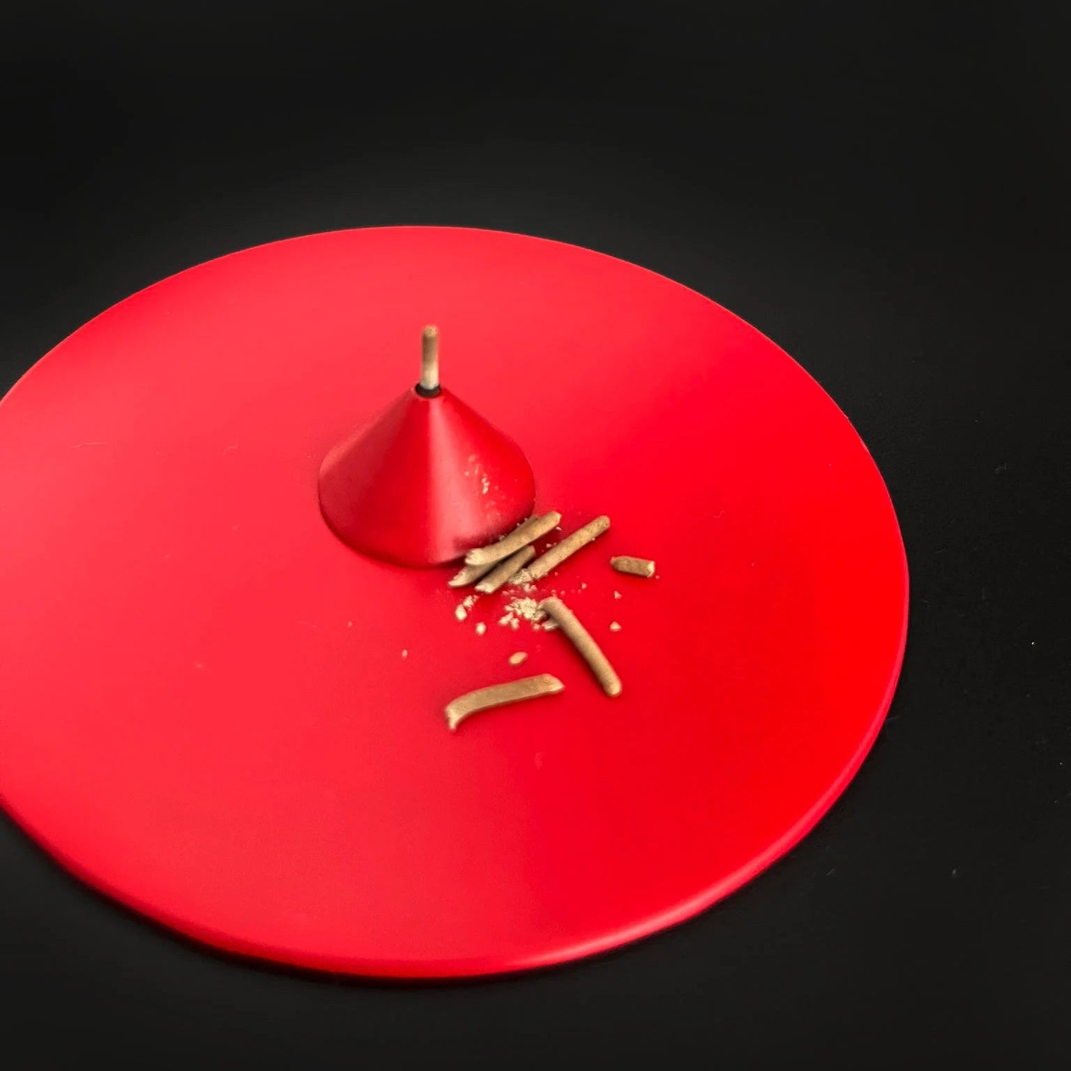 Red incense holder