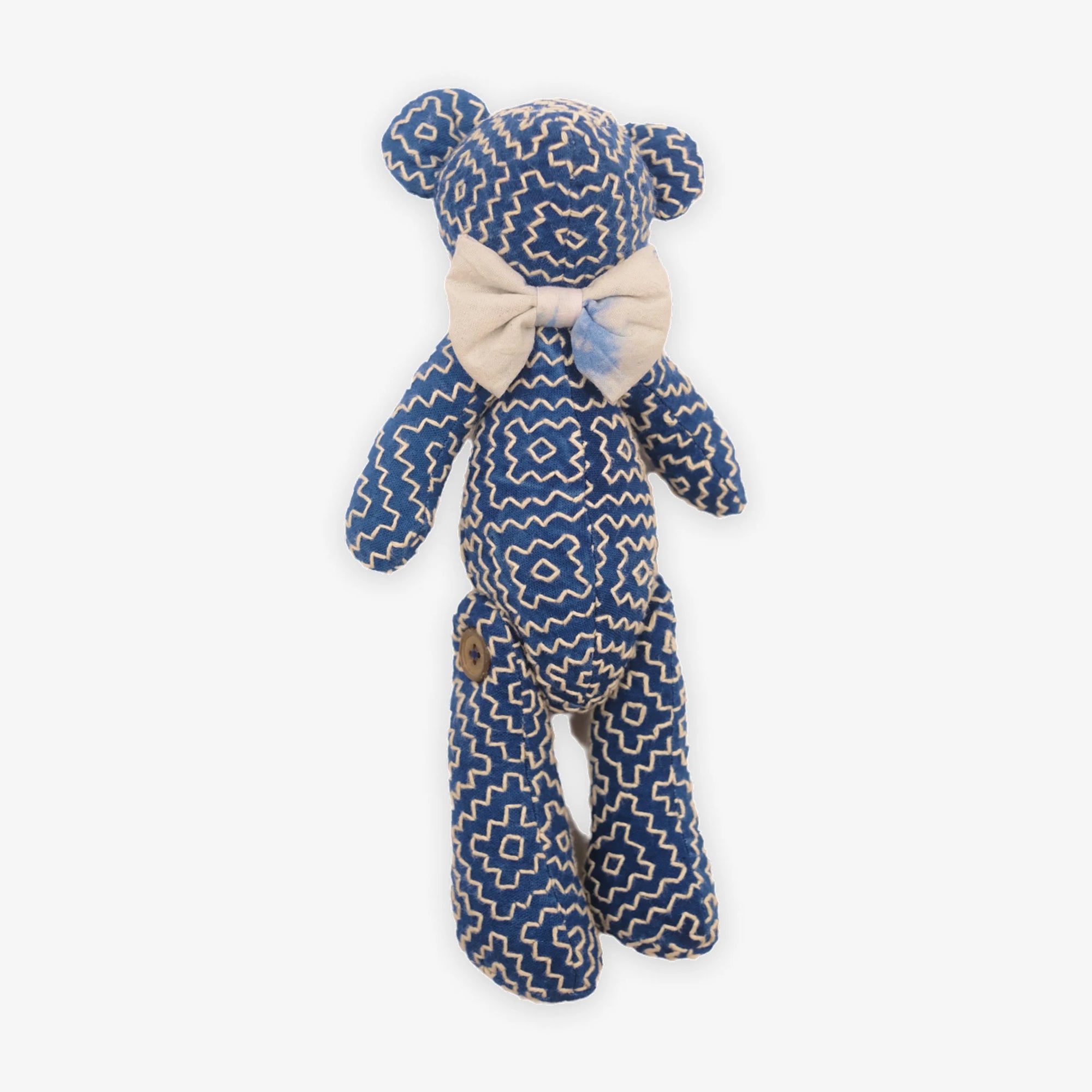 Batik Fabric Bowtie Teddy Bear