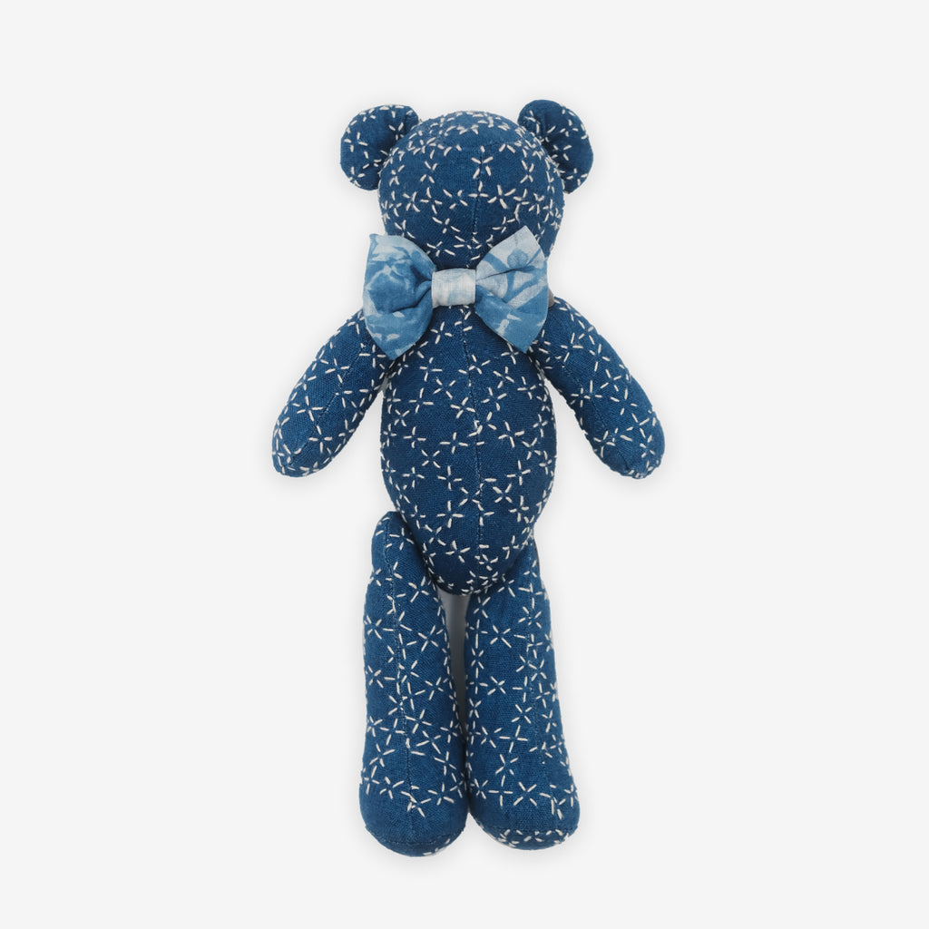 Batik Fabric Bowtie Teddy Bear
