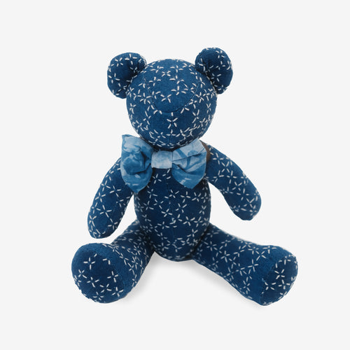 Batik Fabric Bowtie Teddy Bear