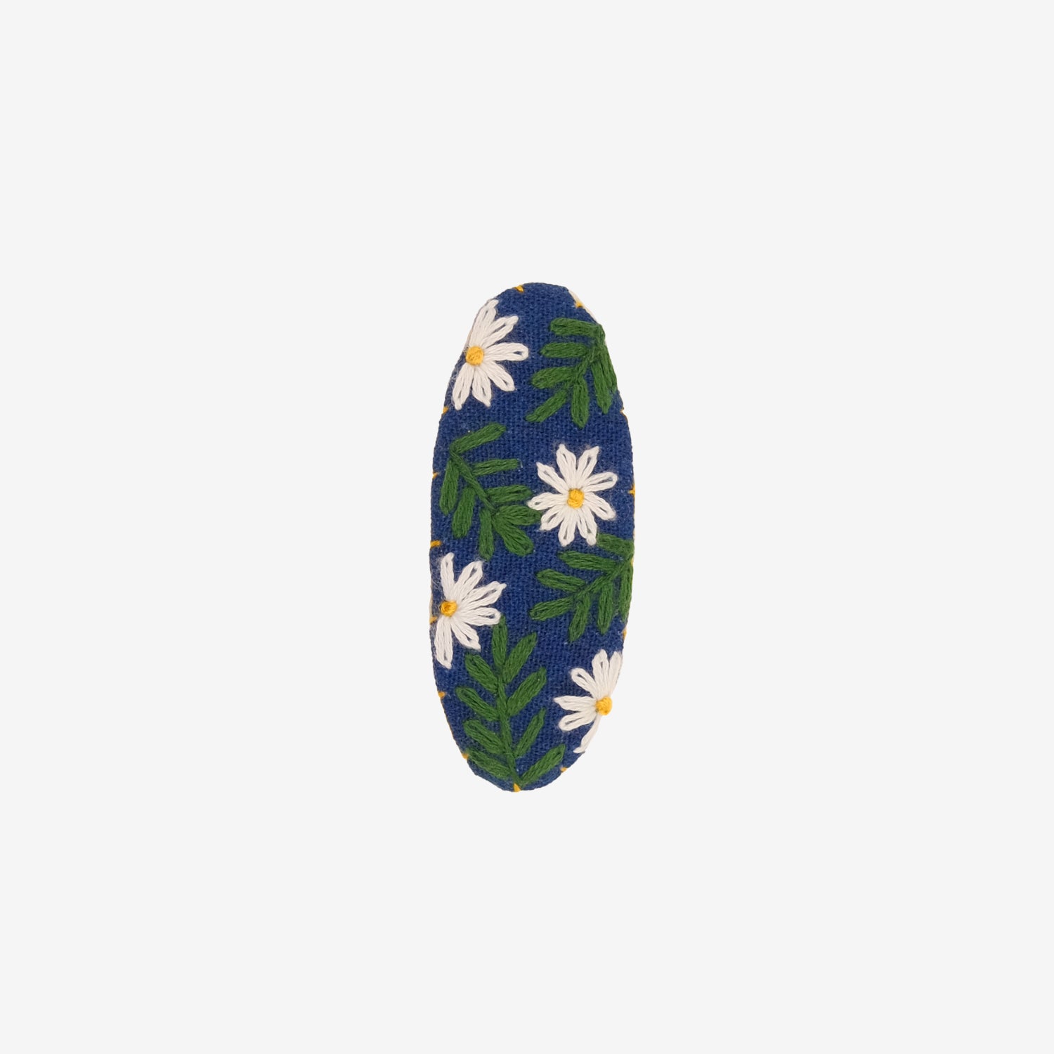 Hand-Sewn Floral Pattern Hair Clip